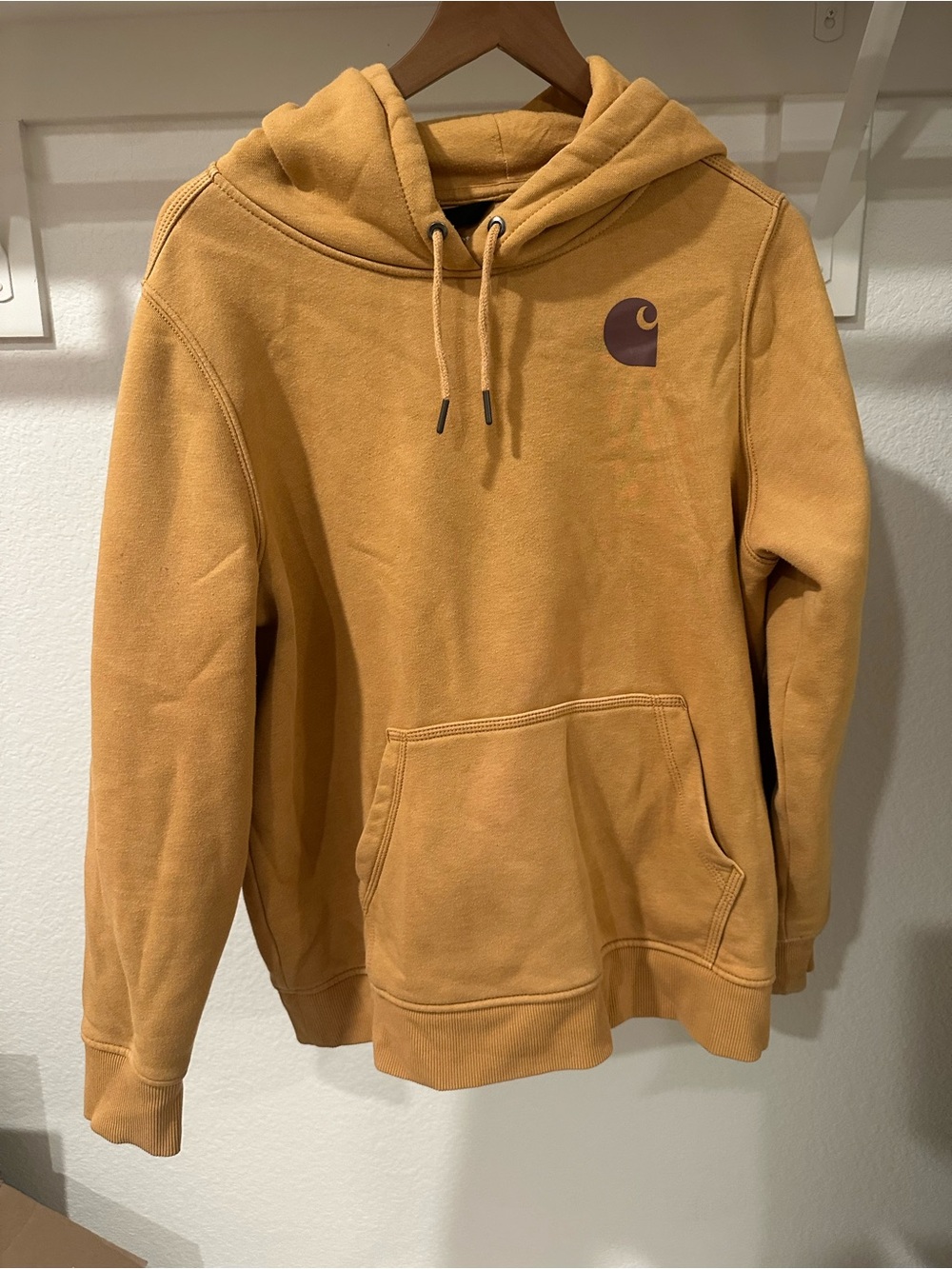 Carhartt Men’s Crewneck Hoodie in Mustard Yellow